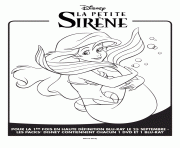 disney la petite sirene officiel affiche 4 dessin à colorier